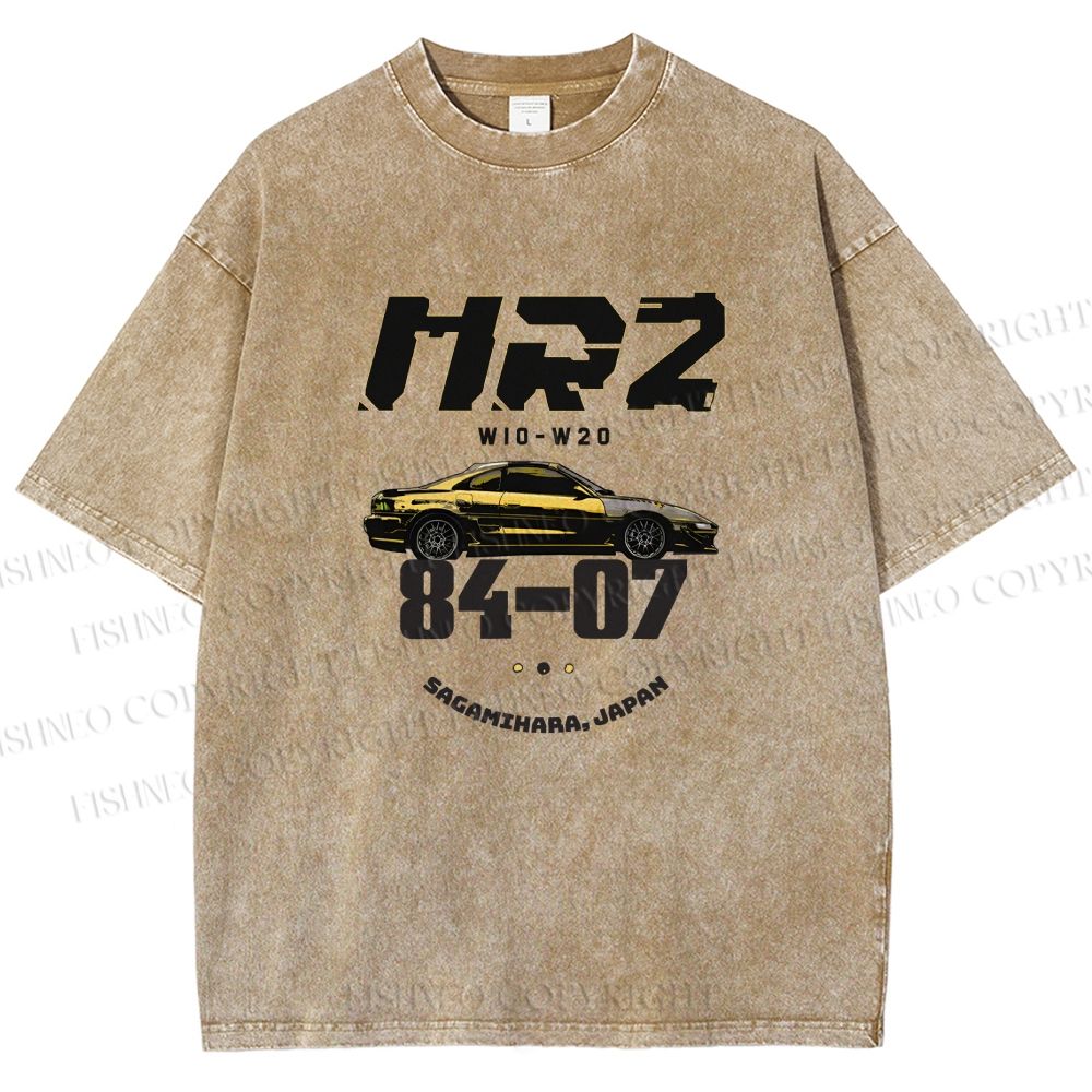 Unisex Toyota MR2 Printed Washed Tee