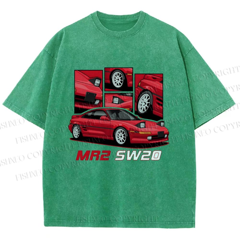 Unisex Toyota MR2 SW20 Printed Washed Tee