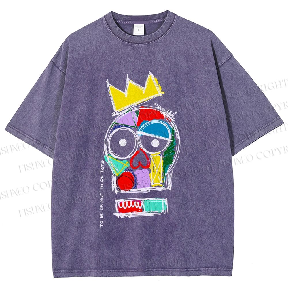 Unisex To Be Or Not To Be Toto Printed Washed Tee