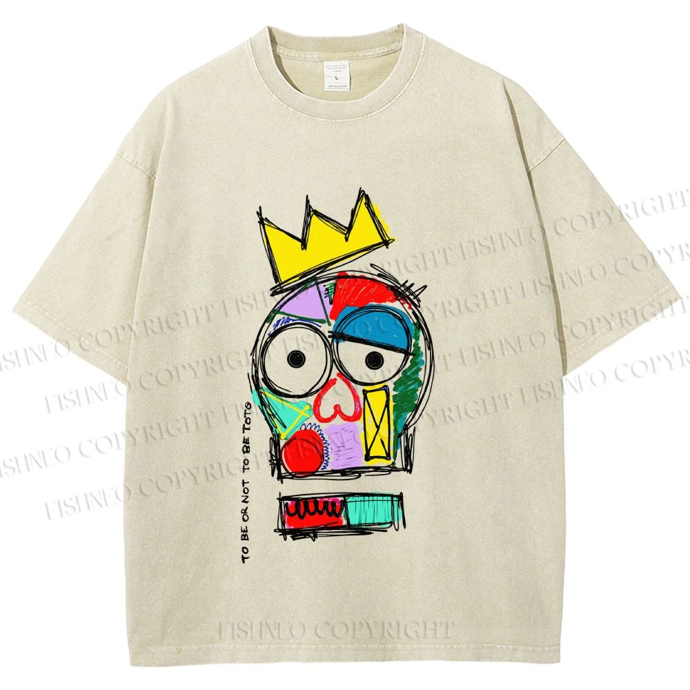 Unisex To Be Or Not To Be Toto Printed Washed Tee