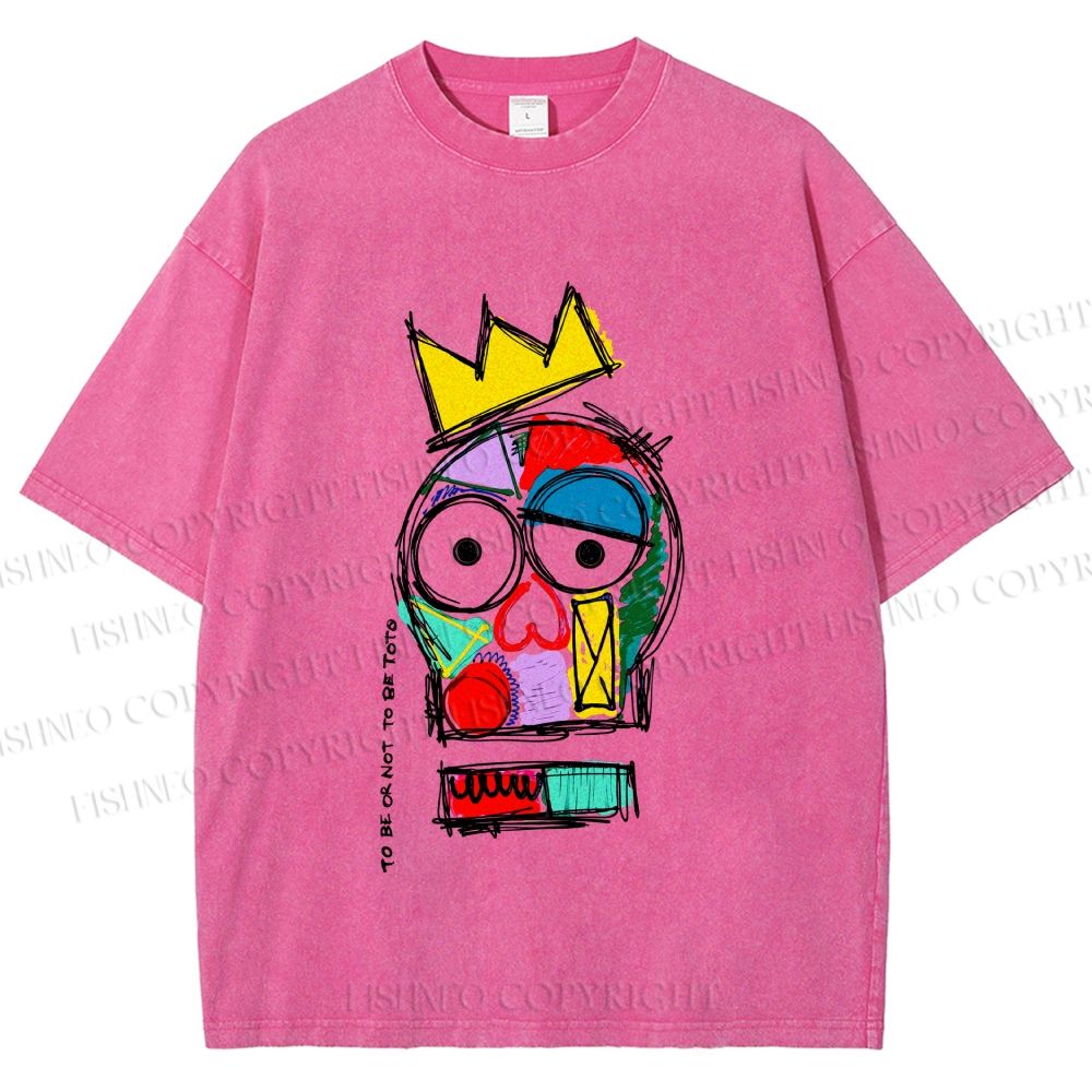 Unisex To Be Or Not To Be Toto Printed Washed Tee