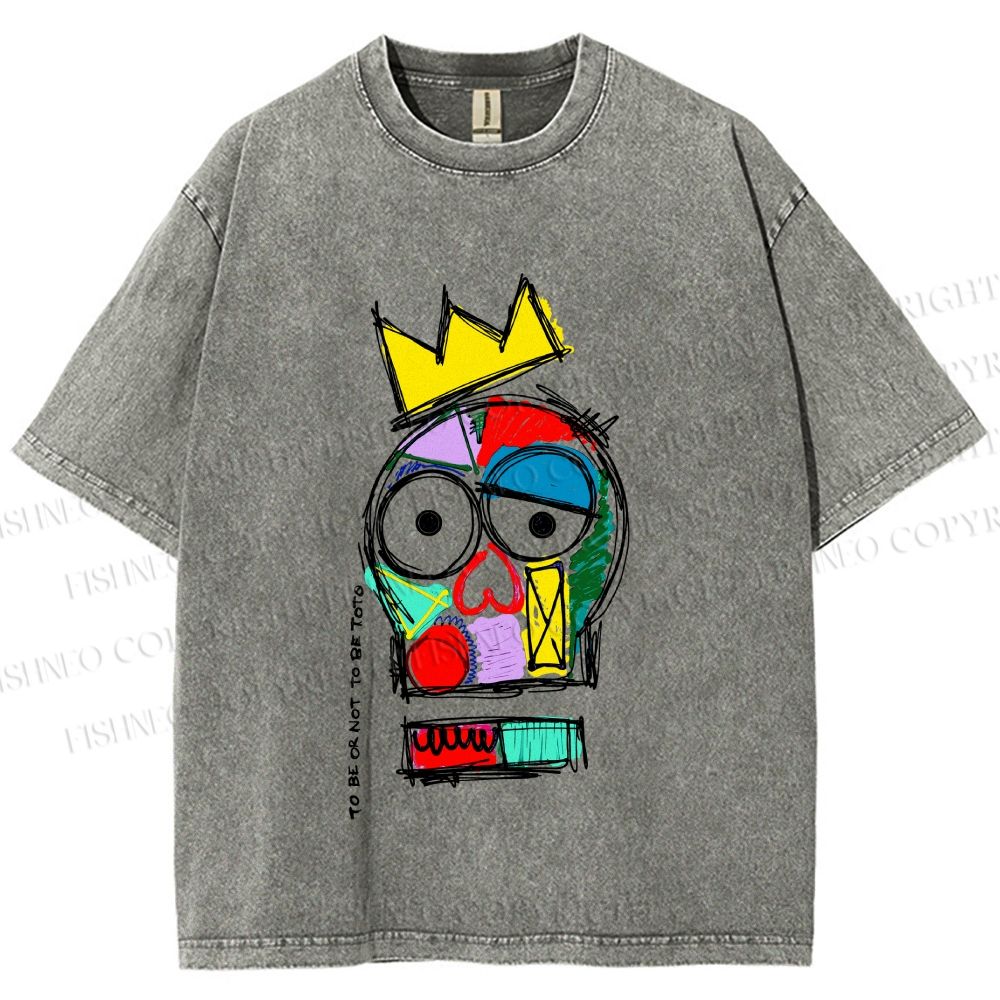 Unisex To Be Or Not To Be Toto Printed Washed Tee