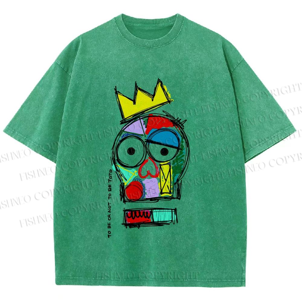 Unisex To Be Or Not To Be Toto Printed Washed Tee