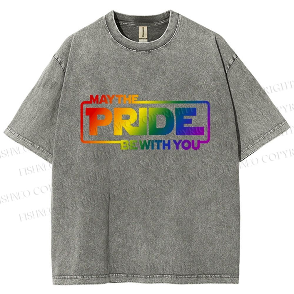 Unisex May The Pride Be With You Printed Washed Tee