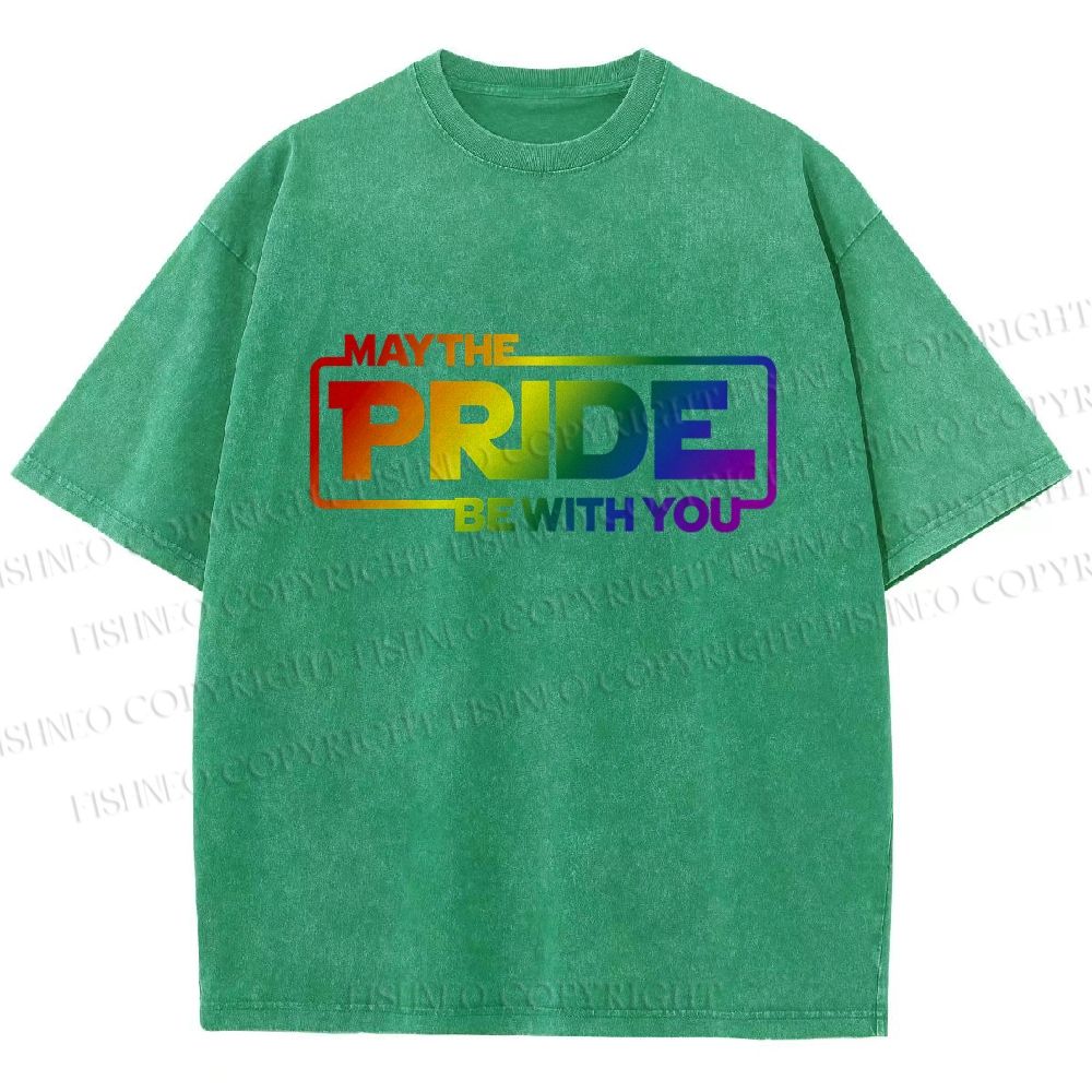 Unisex May The Pride Be With You Printed Washed Tee