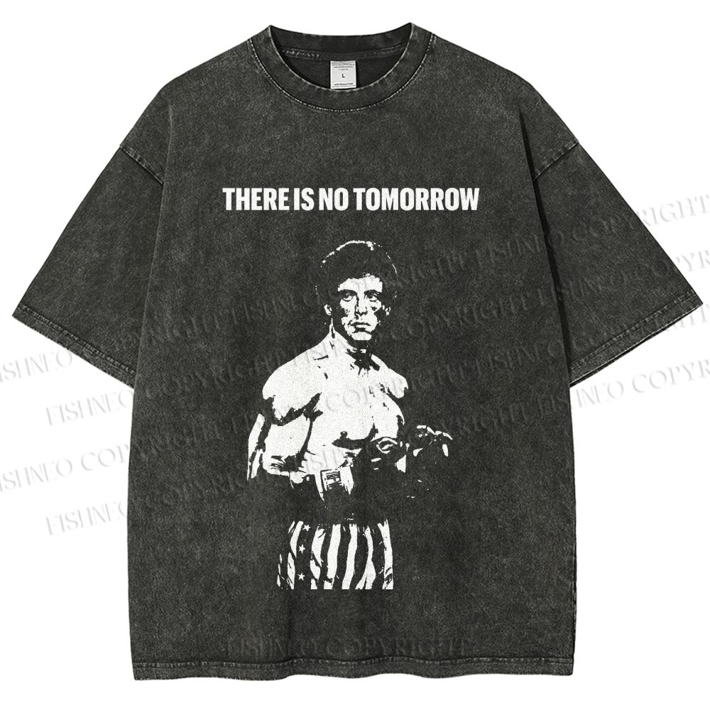 Unisex Rocky: There Is No Tomorrow Printed Washed Tee