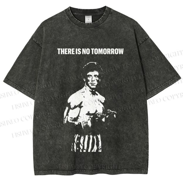 Unisex Rocky: There Is No Tomorrow Printed Washed Tee