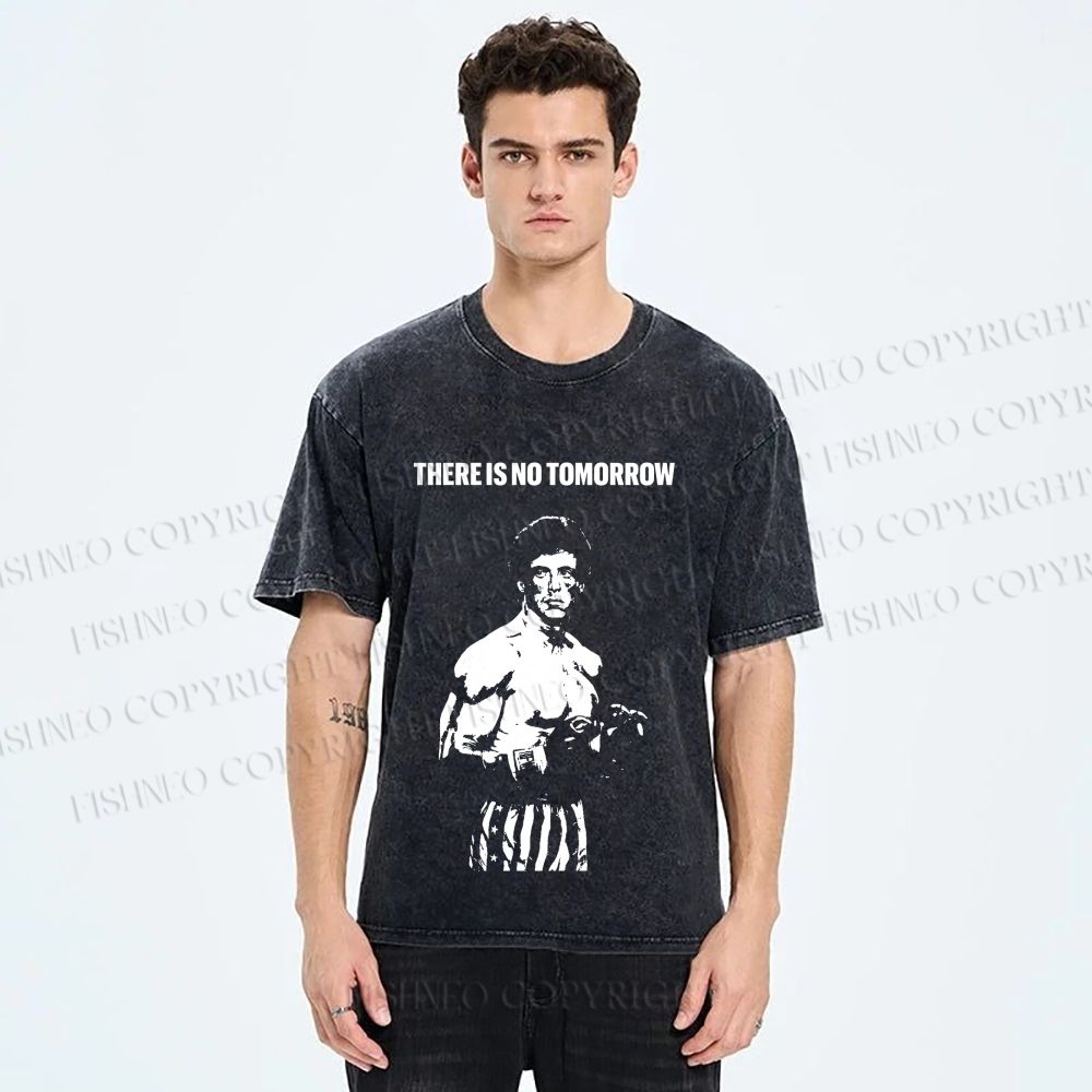 Unisex Rocky: There Is No Tomorrow Printed Washed Tee
