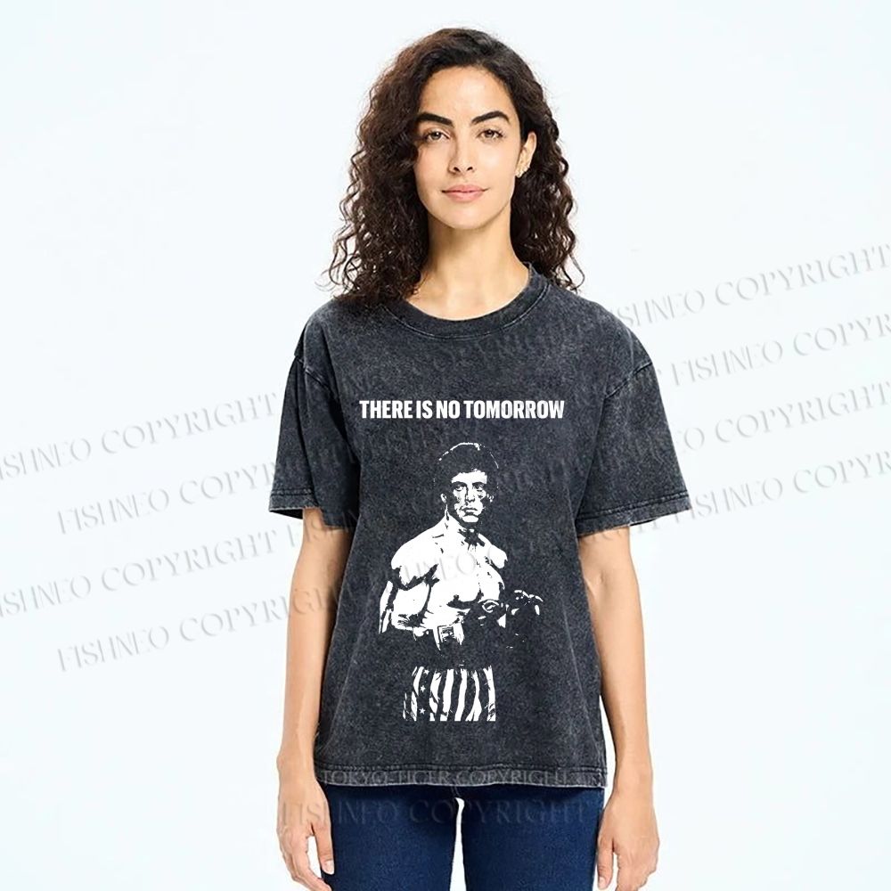 Unisex Rocky: There Is No Tomorrow Printed Washed Tee