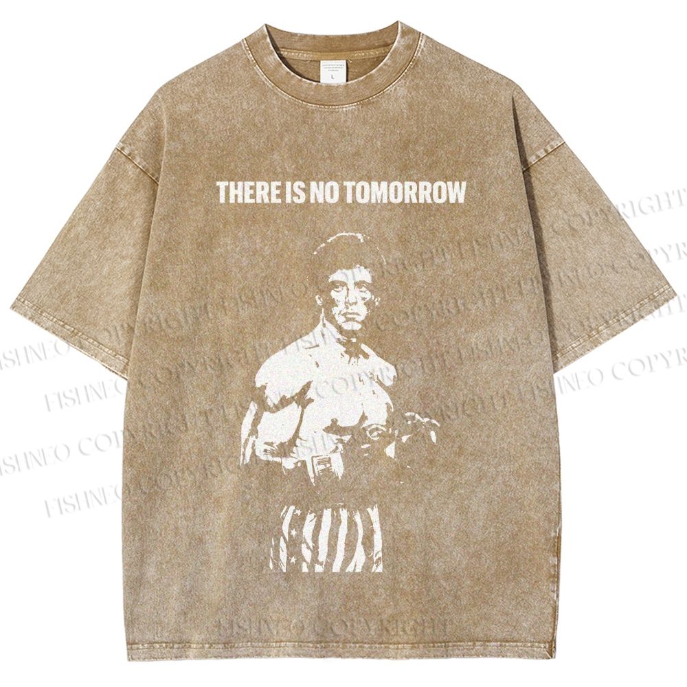 Unisex Rocky: There Is No Tomorrow Printed Washed Tee