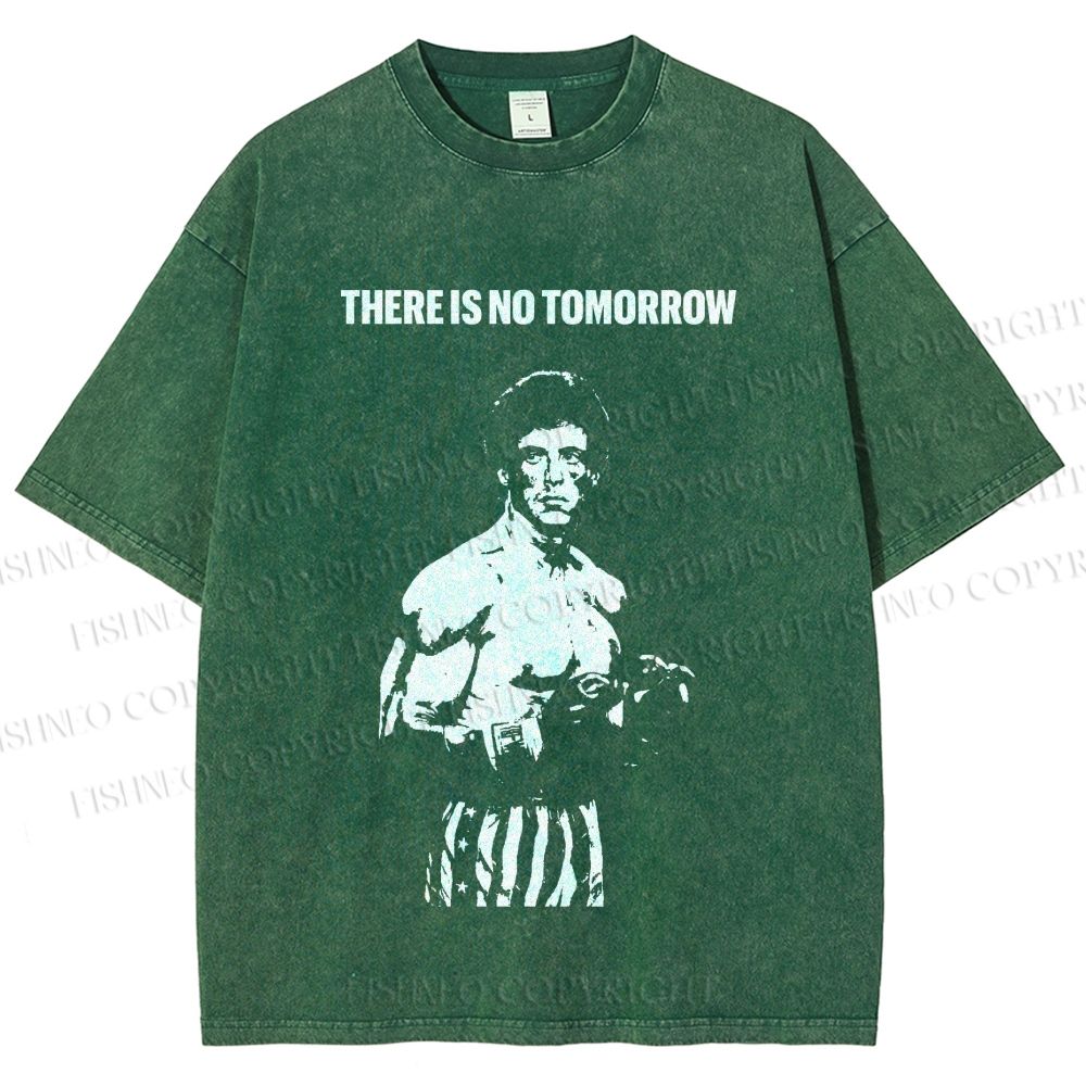 Unisex Rocky: There Is No Tomorrow Printed Washed Tee