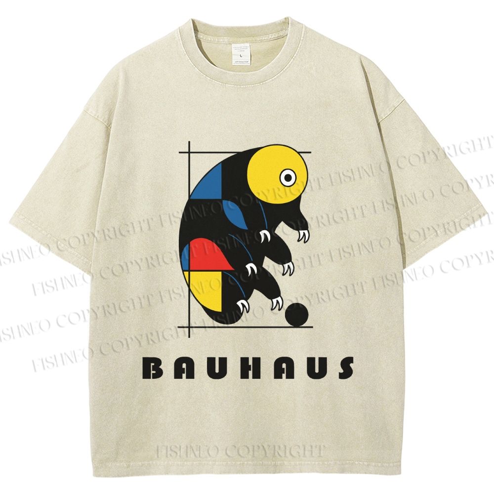 Unisex Bauhaus Tardigrade Printed Washed Tee