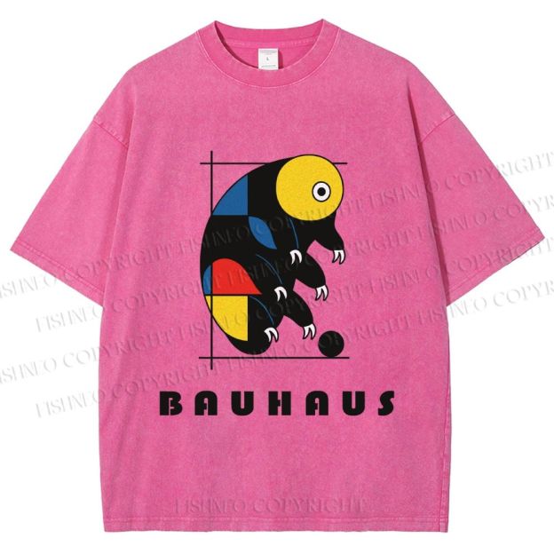 Unisex Bauhaus Tardigrade Printed Washed Tee