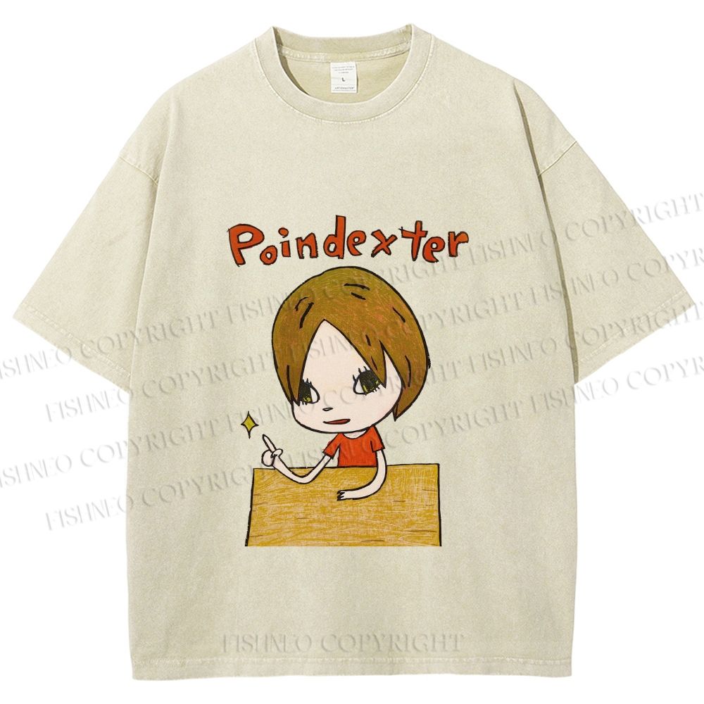 Unisex Yoshitomo Nara Poindexter Printed Washed Tee