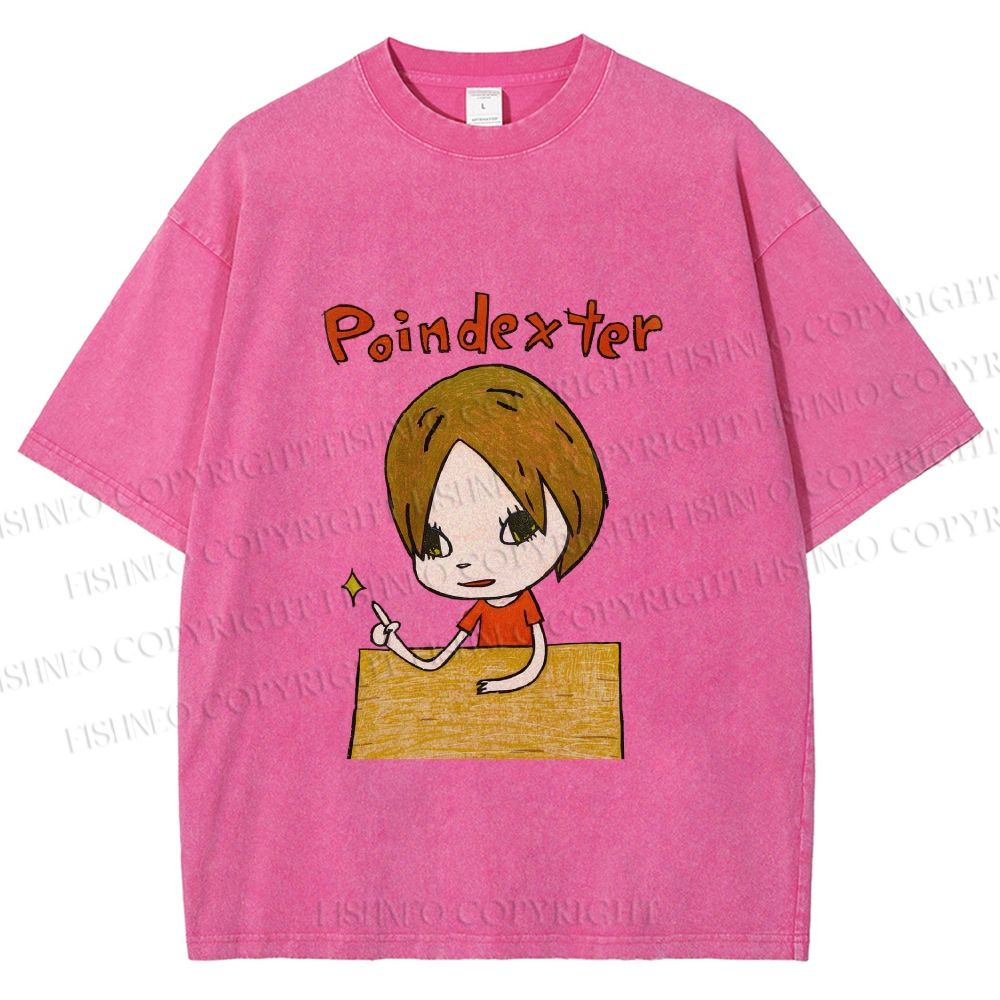Unisex Yoshitomo Nara Poindexter Printed Washed Tee