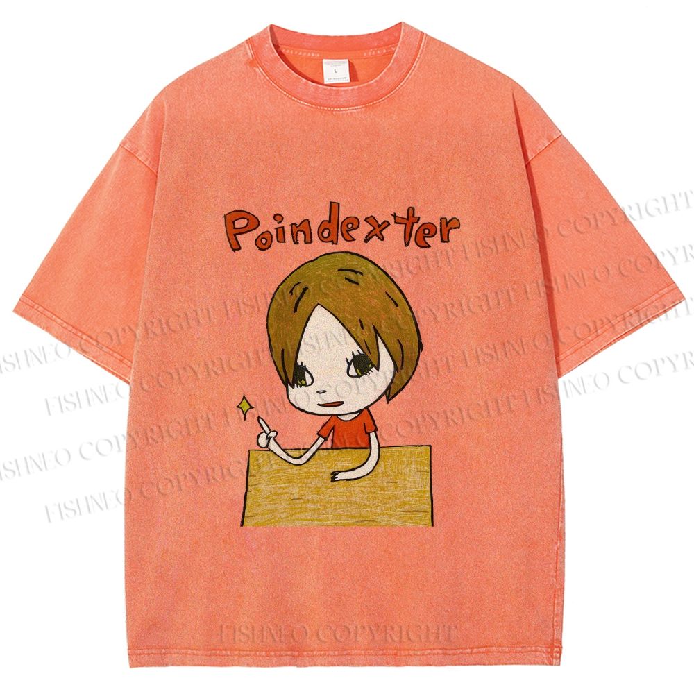 Unisex Yoshitomo Nara Poindexter Printed Washed Tee