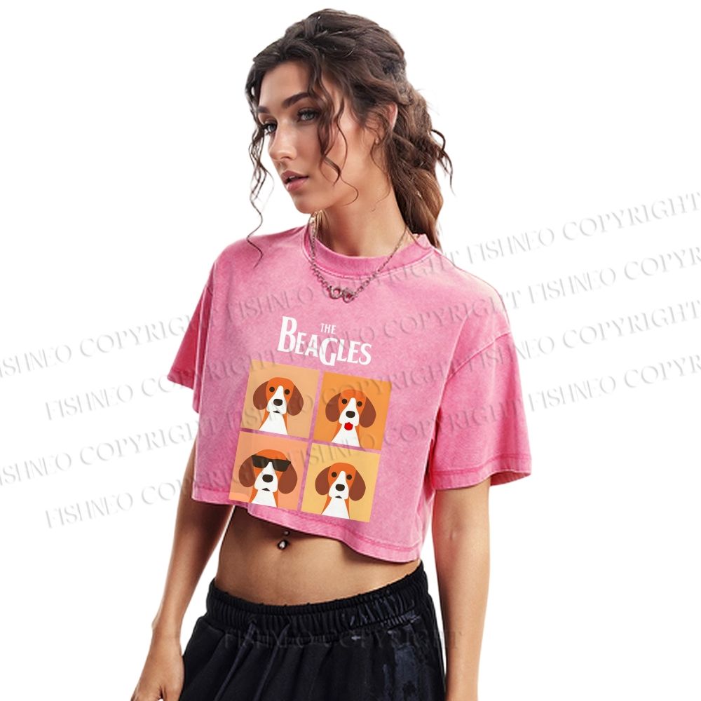 The Beagles Washed Cropped T-Shirt