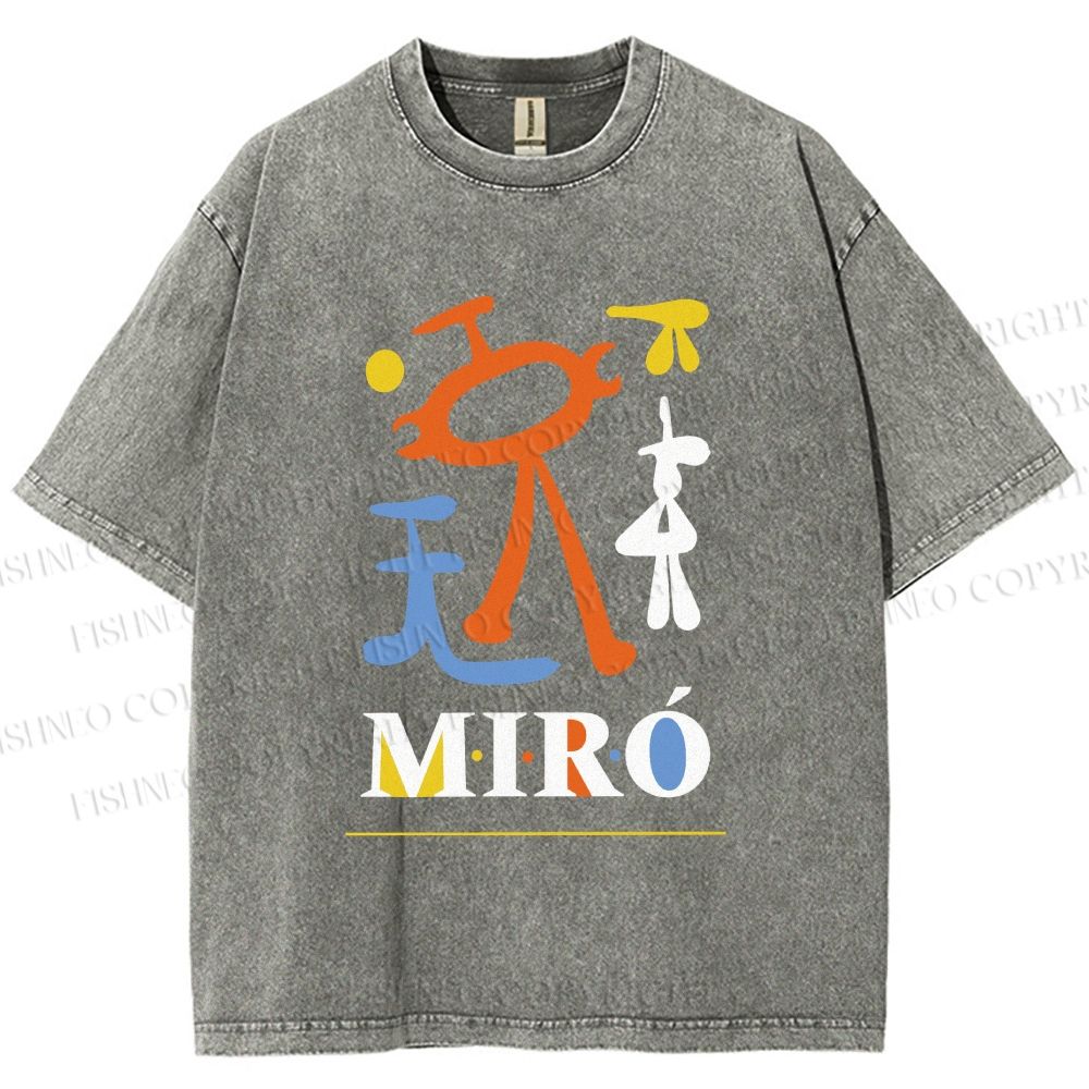 Unisex Joan Miró Parler Seul 2 Printed Washed Tee
