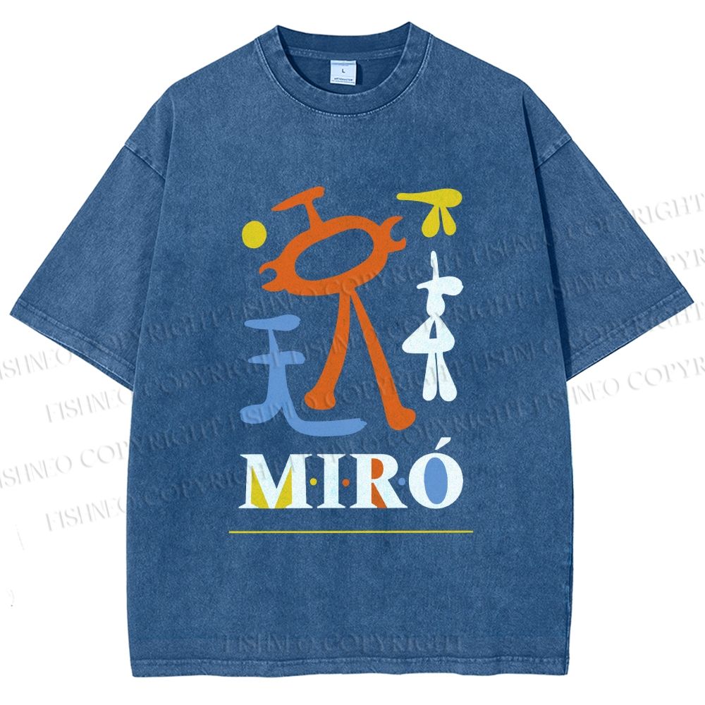 Unisex Joan Miró Parler Seul 2 Printed Washed Tee
