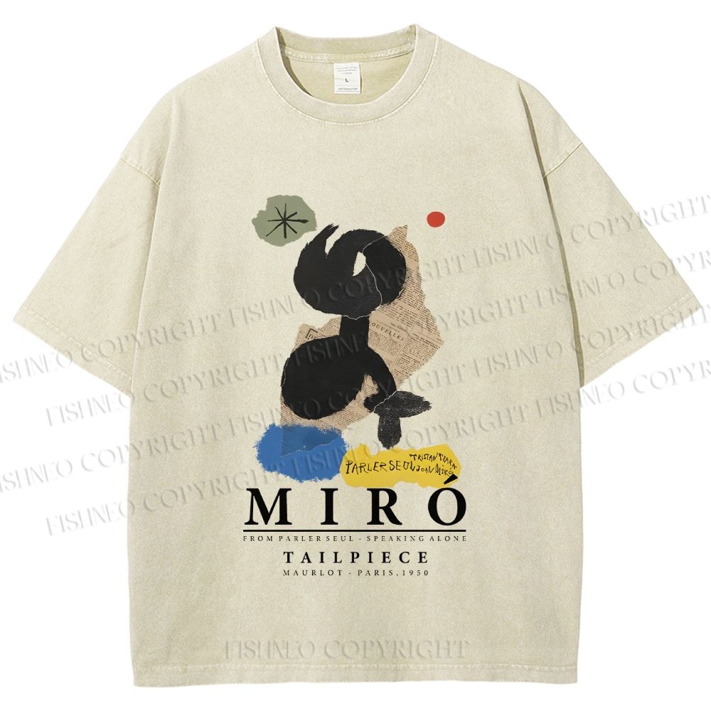 Unisex Joan Miró Parler Seul Printed Washed Tee