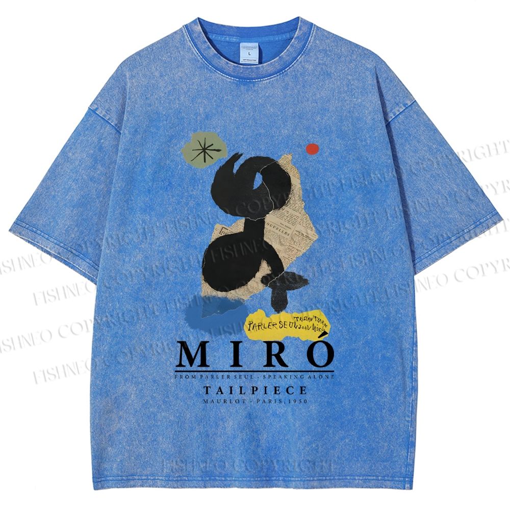 Unisex Joan Miró Parler Seul Printed Washed Tee