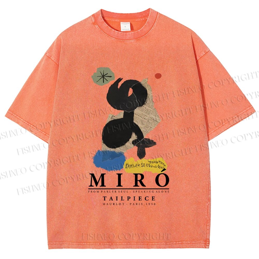 Unisex Joan Miró Parler Seul Printed Washed Tee