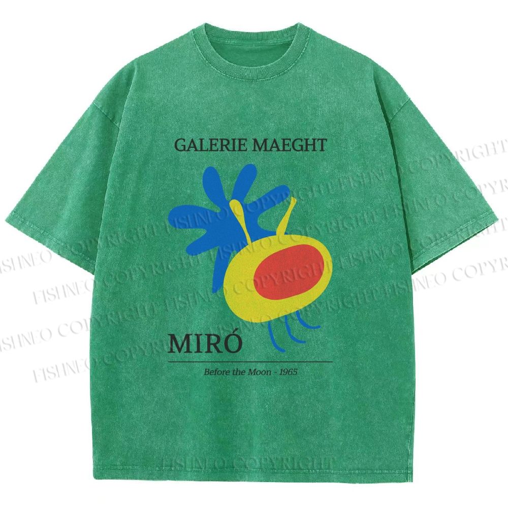 Unisex Joan Miro Before the Moon Printed Washed Tee