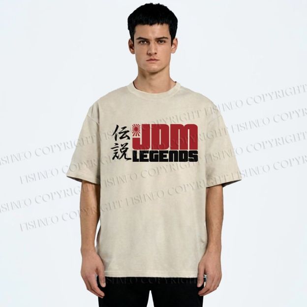 Unisex JDM Legends Printed Washed Tee
