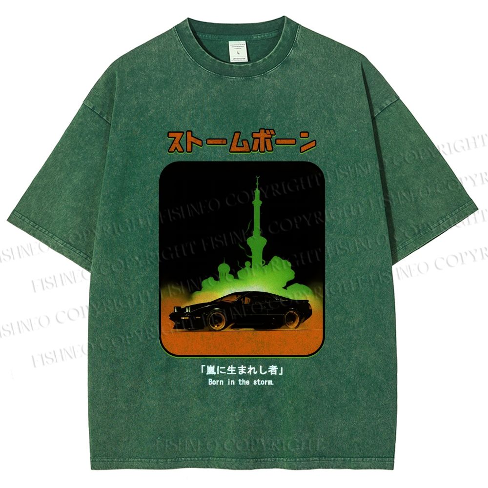 Unisex Stormborn JDM Printed Washed Tee