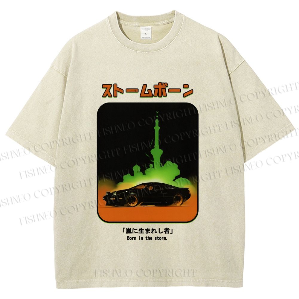 Unisex Stormborn JDM Printed Washed Tee