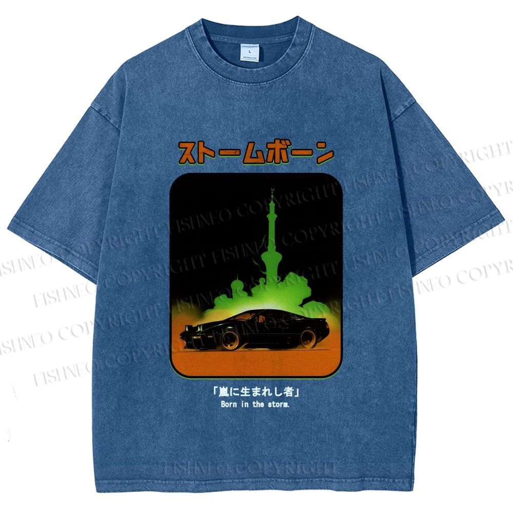 Unisex Stormborn JDM Printed Washed Tee
