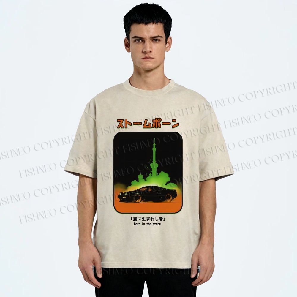 Unisex Stormborn JDM Printed Washed Tee