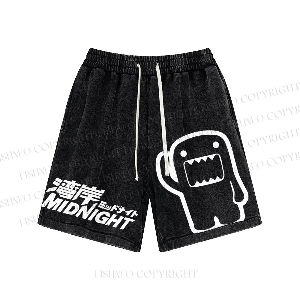 Unisex JDM Logo Printed Washed Shorts