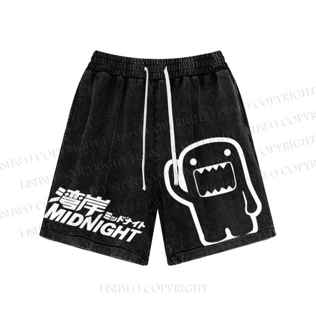 Unisex JDM Logo Printed Washed Shorts