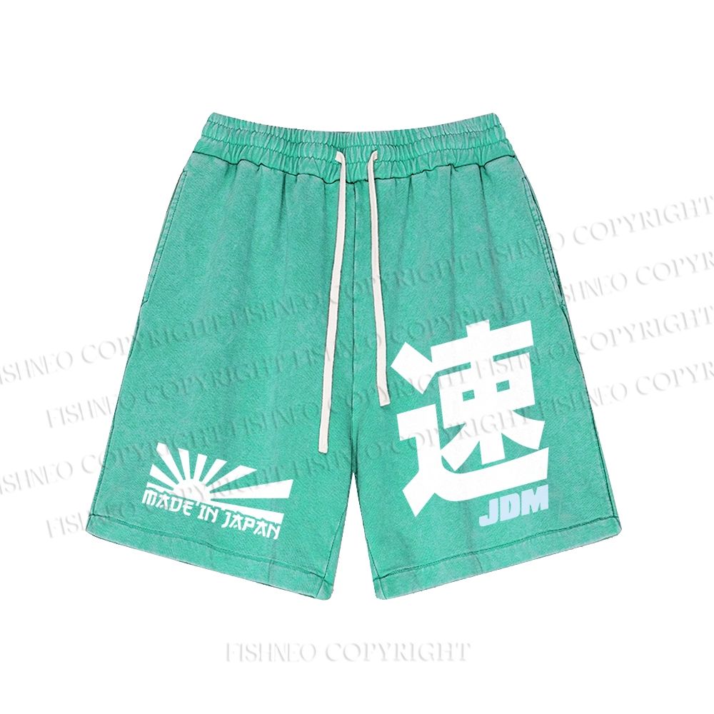 Unisex JDM Logo Printed Washed Shorts