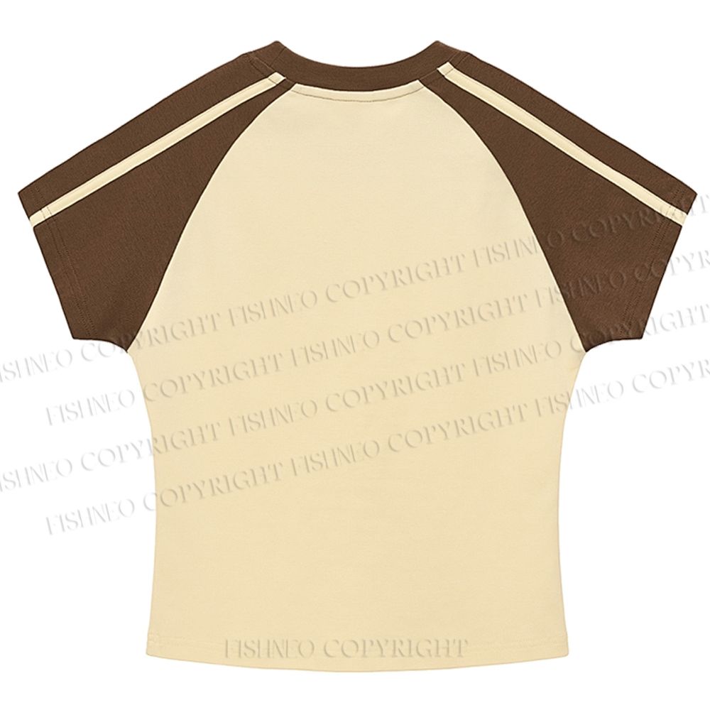 Origami Cat Stripe Raglan Baby Tee