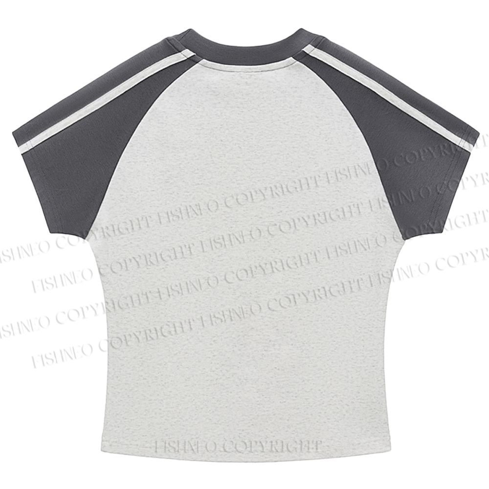 Vintage Bauhaus Design Stripe Raglan Baby Tee