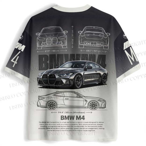 BMW M4 Anime Girl Printed Jersey Shirts