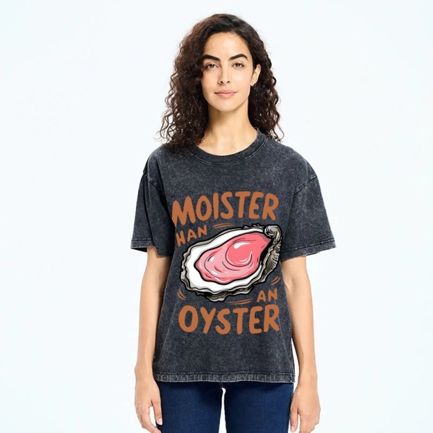 Oyster Funny Vintage Washed T-shirt