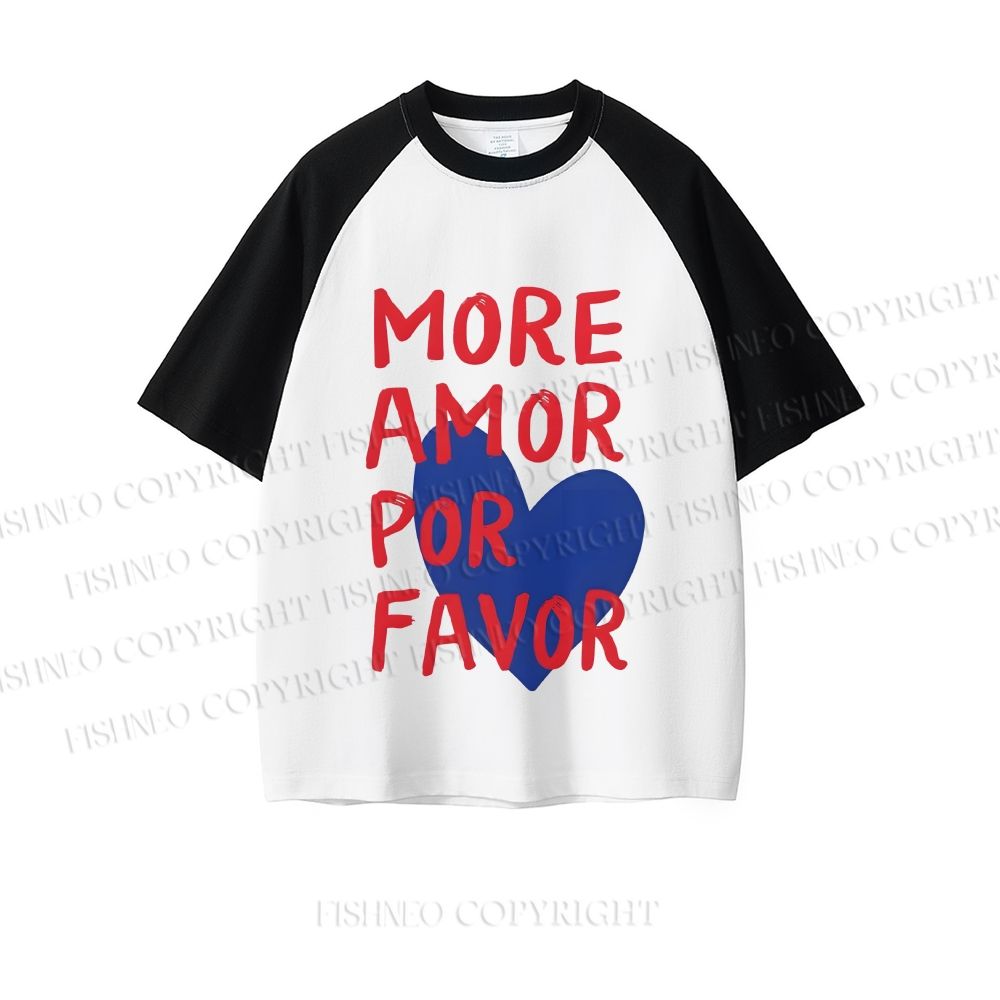 More Amor Por Favor Dopamine color series short sleeve T-shirt
