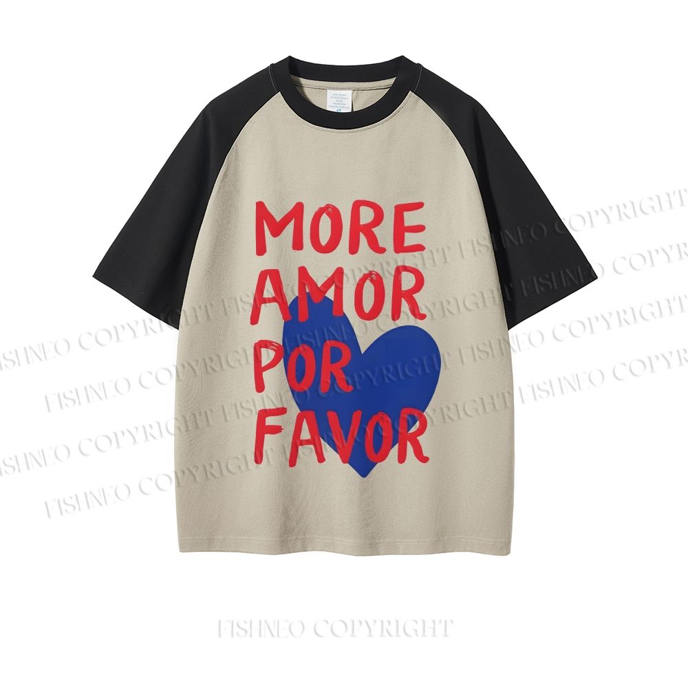 More Amor Por Favor Dopamine color series short sleeve T-shirt