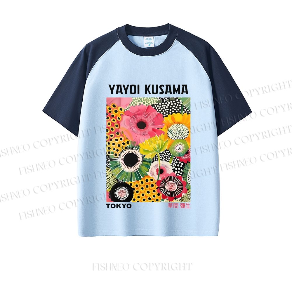 Flowers Yayoi Kusama Dopamine color series short sleeve T-shirt