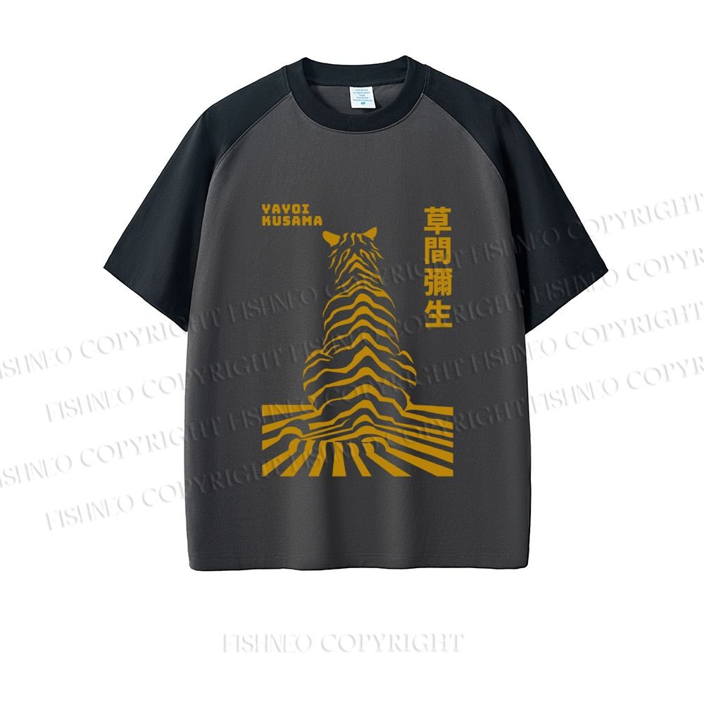 Japanese Yayoi Kusama Panther Dopamine color series short sleeve T-shirt