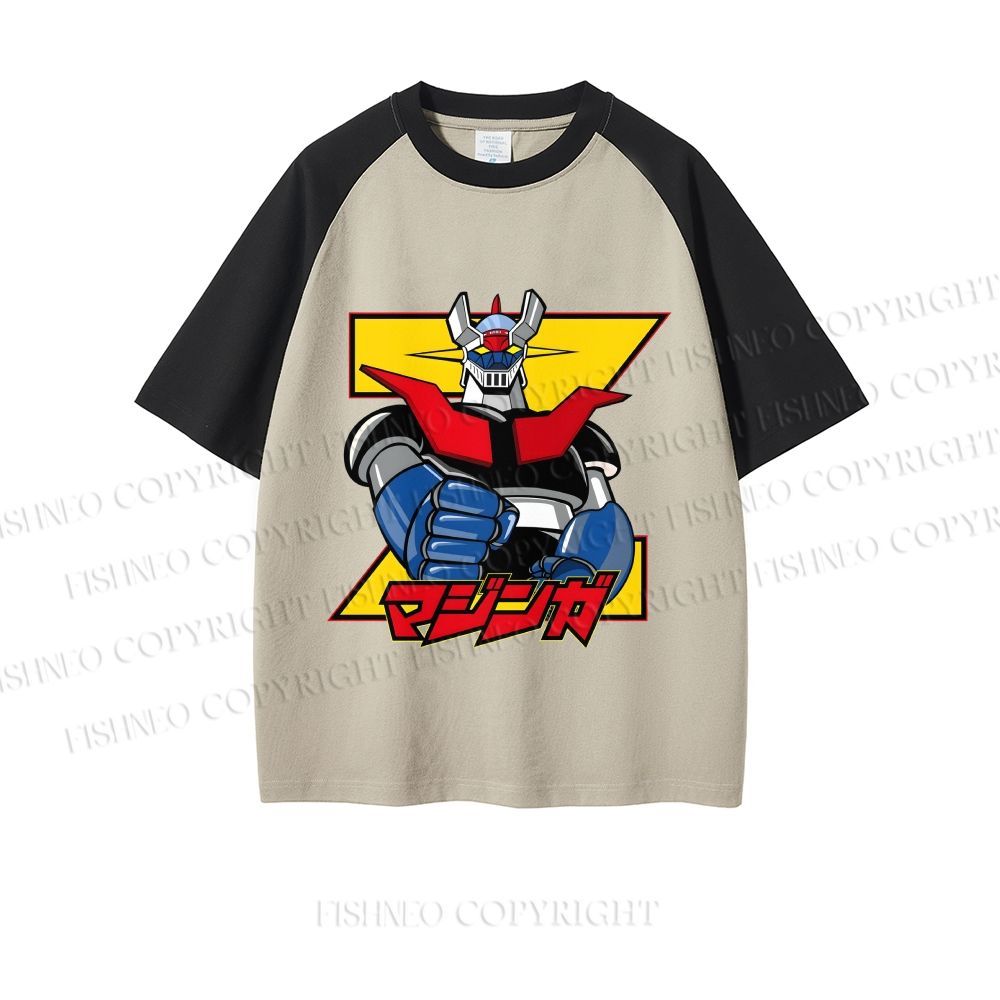 Mazinger Grendizer Dopamine color series short sleeve T-shirt