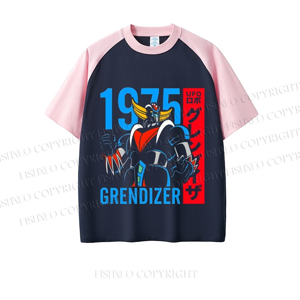 Mazinger Grendizer Dopamine color series short sleeve T-shirt