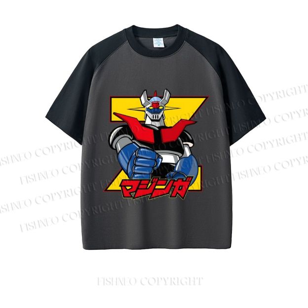 Mazinger Grendizer Dopamine color series short sleeve T-shirt