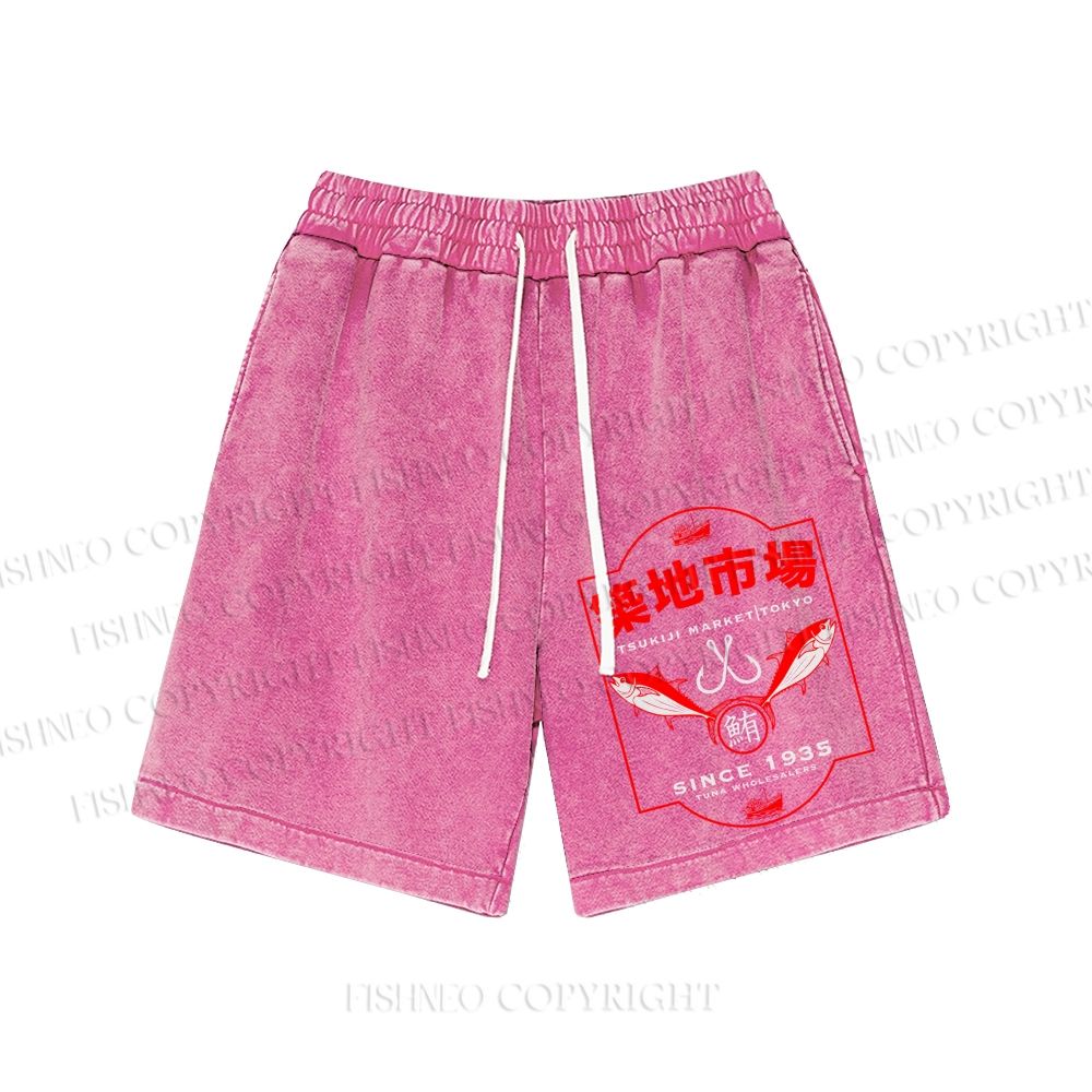 Unisex Tsukiji Fish Market Washed Shorts