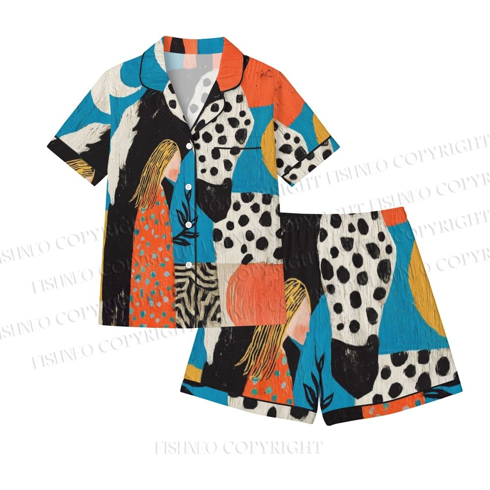 Art Girl Block Pajama sets