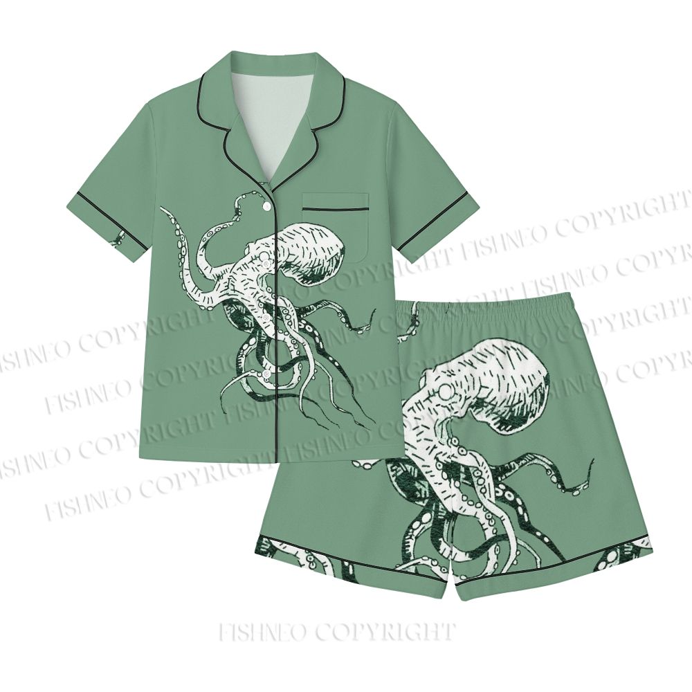 Green Octopus Pajama sets