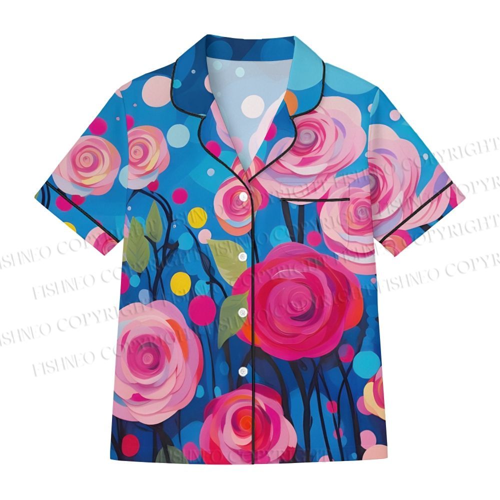 Oil Painting Rose Bubble Pajama sets
